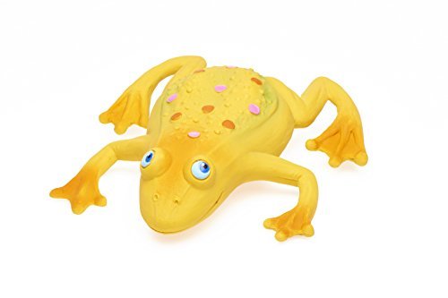 Product Cover Large Squeaky Frog Dog Toys. 100% Natural Rubber (Latex). Complies to Same Safety Standards as Children's Toys. Soft & Squeaky. Best Dog Toy for Large Dog.