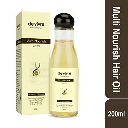 Product Cover de vivre Multi Nourish Hair Oil 200ml (No Paraben & Mineral Oil) For Hair Smoothning - Hairfall Control - Hair Growth - Dandruff Control - Hair Damage Repair - Reduces Splitends