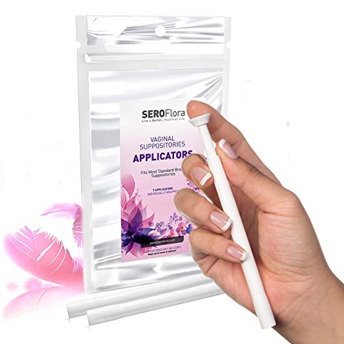 Product Cover Vaginal Suppository Applicators, Reusable or Disposable, New Design Smooth Edge | Fits Most Brands, Boric Acid Suppositories, Pills, Tablets | Individually Wrapped (7 Count) Made in USA