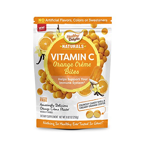 Product Cover Healthy Delights Naturals, Vitamin C Orange Creme Bites, Supports Immune Systems, Amazingly Delicious Snacks, Non-GMO, Gluten Free, 30 Ct