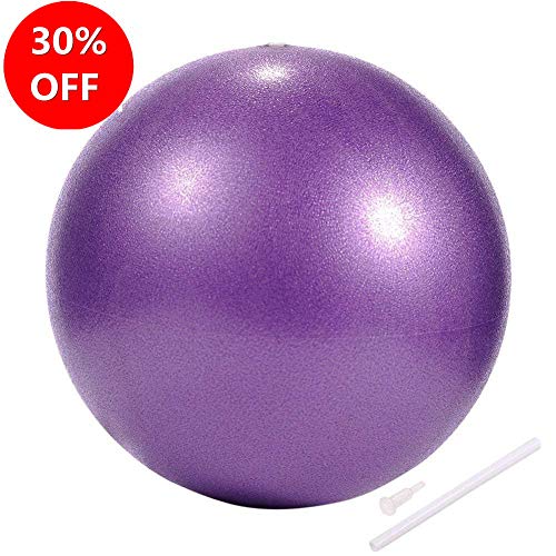 Product Cover Myonly Physical Therapy Exercise Balls, Mini Exercise Ball with Pump, Small Bender Ball for Stability, Barre, Pilates, Yoga, Deep Tissue Massage, Core Training and Physical Therapy (Purple)