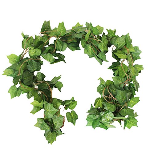 Product Cover Crt Gucy 38 Ft - 5 Strands Autumn Artificial Grape Leaf Garland Fall Decoration for Home Wedding Wall Party