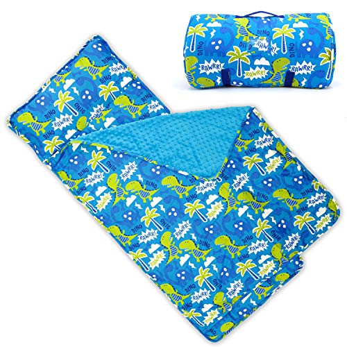 Product Cover Bambino Bliss Kids Nap Mat with Removable Pillow (Dinosaur)