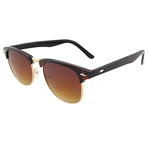Product Cover Yinpinxinmao Women's Men's Retro Sunglasses Outdoor Driving Glasses Eyewear (Brown)