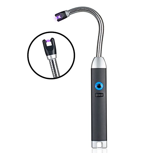 Product Cover Saberlight Flex - Longer 360° Flexible Neck Plasma Beam Lighter - Versatile Plasma Arc Lighter - 6 Inch Long Flexible Neck - USB Rechargeable - Splash & Wind Proof-Twist Turn & Bend in Any Direction
