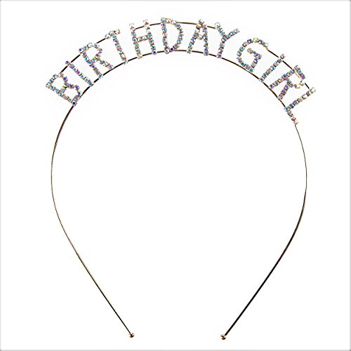 Product Cover Arsimus Sparkly Rhinestone Birthday Girl Party Headband (Gold AB)