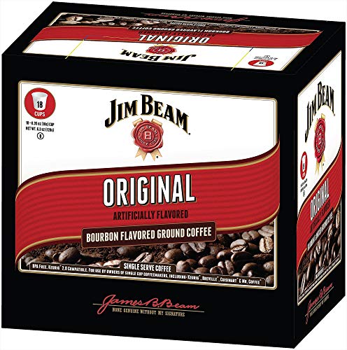 Product Cover Jim Beam Original Bourbon Flavored Single Serve Coffee, 18 cups, Keurig 2.0 Compatible