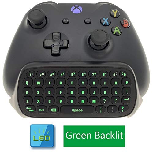 Product Cover Whiteoak Xbox One S Chatpad Mini Backlit Gaming Keyboard Wireless Chat Message KeyPad with Audio/Headset Jack for Xbox One Elite & Slim Game Controller Gamepad - 2.4GHz Receiver Included -Black