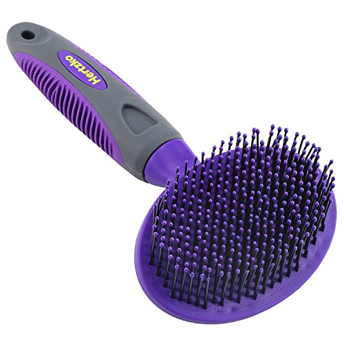 Product Cover Hertzko Soft Pet Brush for Dogs and Cats with Long or Short Hair - Great for Detangling and Removing Loose Undercoat or Shed Fur - Ideal for Everyday Brushing & for Sensitive Skin