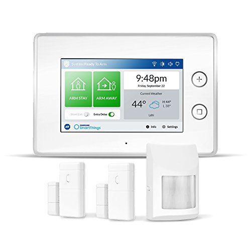 Product Cover Samsung SmartThings ADT Wireless Home Security Starter Kit with DIY Smart Alarm System Hub, Door and Window Sensors, and Motion Detector - Alexa Compatible (Zigbee, Z-Wave, IP Network Protocols)