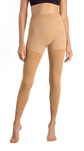 Product Cover +MD 15-20mmHg Women's Footless Compression Pantyhose Tights Medical Quality Support Stocking Nudes