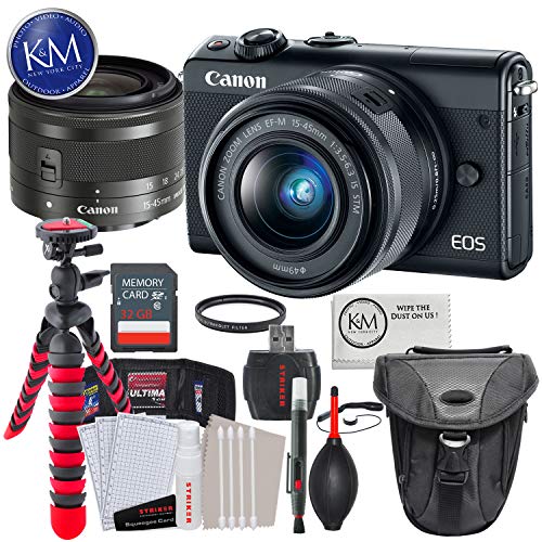 Product Cover Canon EOS M100 Mirrorless Digital Camera with 15-45mm Lens (Black) + Essential Photo Bundle