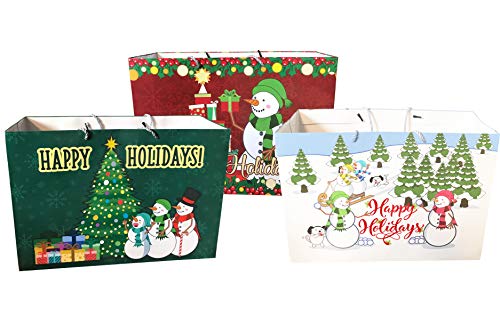 Product Cover InGENIUS 3 Large Christmas Gift Bags Tote With Handles - 18