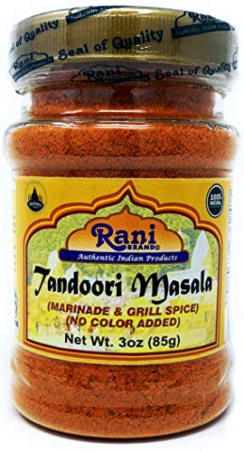 Product Cover Rani Tandoori Masala (Natural, No Colors Added) Indian 11-Spice Blend 3oz (85g) ~ Salt Free | Vegan | Gluten Free Ingredients | NON-GMO