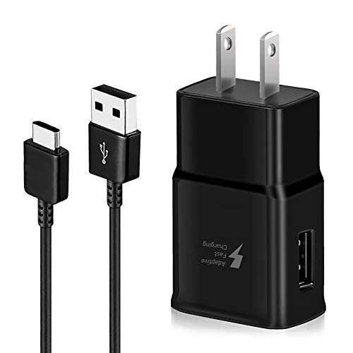 Product Cover Adaptive Fast Charger for Samsung Galaxy S8/ S9 Note8/ S8 Plus/S9 Plus, USB 2.0 Fast Charging Kit (Wall Charger + C Cable)