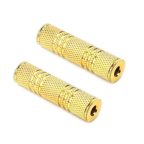 Product Cover TISINO 3.5mm Female to Female Adapter, Gold Plated 1/8 Inch Stereo Coupler Aux Cord Connectors - 2 Pack
