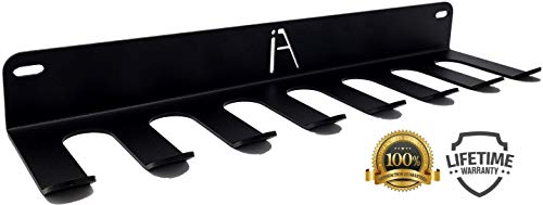 Product Cover ALPHA BAT RACK XL (HOLDS 14 BATS) - Fence & Wall Mounted Baseball / Softball STEEL Bat Rack - Hardware INCLUDED for Fences/Concrete - Heavy Duty STEEL Rack for Baseball Storage/Organization