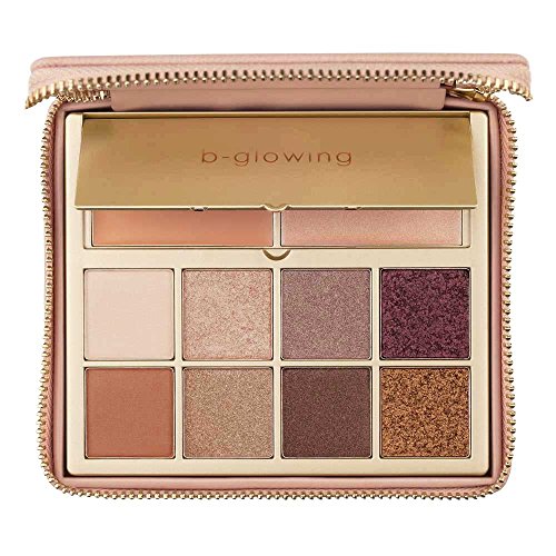 Product Cover b-glowing Illuminate + Shine - Designed for Mature Women - 8 Matte Shimmer Satin Colors, Brightening Eye Concealer Primer & Skin Highlighter - Pro - Soft, Nudes, Natural, Bronze, Neutrals, Pigmented