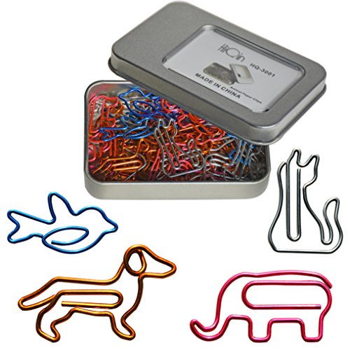 Product Cover Cool Paper Clips Assorted Colors - Animal Shaped Bookmark Clips - Funny Desk Accessories Office Supplies Decor Gift Birthday Gift for Women