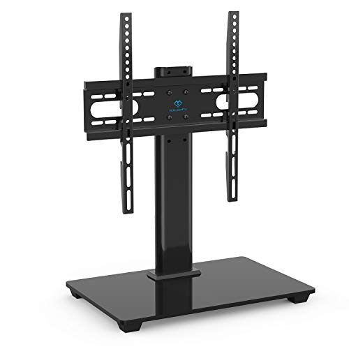 Product Cover PERLESMITH Universal TV Stand - Table Top TV Stand for 37-55 inch LCD LED TVs - Height Adjustable TV Base Stand with Tempered Glass Base & Wire Management, VESA 400x400mm