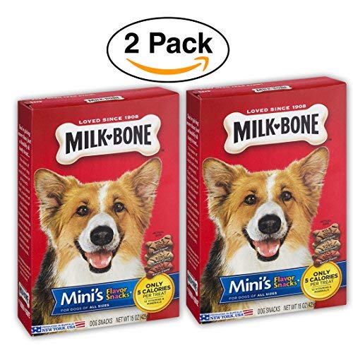 Product Cover 2 Pack - Milk-Bone Mini's Flavor Snacks Beef, Chicken & Bacon Flavored Biscuit Dog Treats