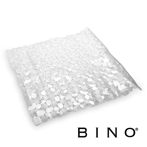 Product Cover BINO Pebble' Non-Slip Shower Stall Mat, Clear - Bathroom Textured Rubber Bath Tub Mat
