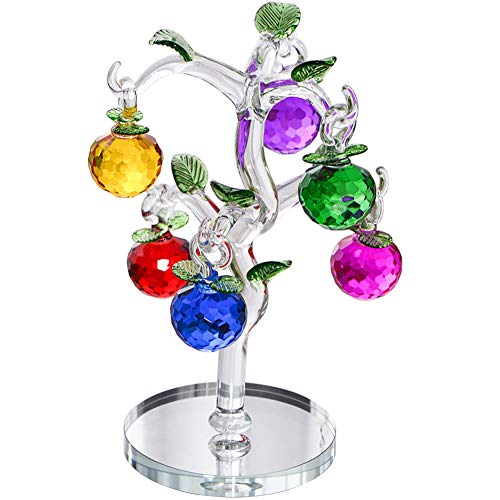 Product Cover Crystal Apple Tree Decorative Artificial Tree Colorful Crystal Ornaments for Home Bedroom Office Bar Desk Decoration Party Wedding Xmas Birthday Festival Gifts