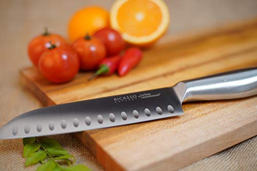 Product Cover Ricasso Cutlery UrbanWarehouse Japanese Santoku Style Stainless Steel Kitchen Knife, 12 inch