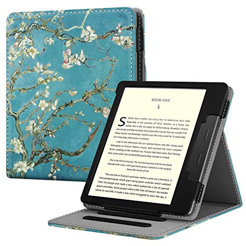 Product Cover Fintie Flip Case for All-New Kindle Oasis (10th Generation, 2019 Release and 9th Generation, 2017 Release) - Multi Angle Hands Free Viewing Stand Cover with Auto Sleep Wake, Blossom