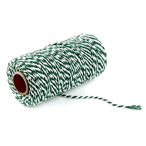Product Cover 328 Feet Green & White Christmas Gift Twine Cotton Crafts Bakers Twine Durable String
