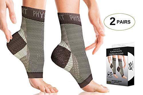 Product Cover 2 PAIRS Plantar Fasciitis Socks with Arch Support, BEST 24/7 Foot Care Compression Sleeve, Better than Night Splint, Eases Swelling & Heel Spurs, Ankle Circulation, Relieve Pain Fast - Black L/XL