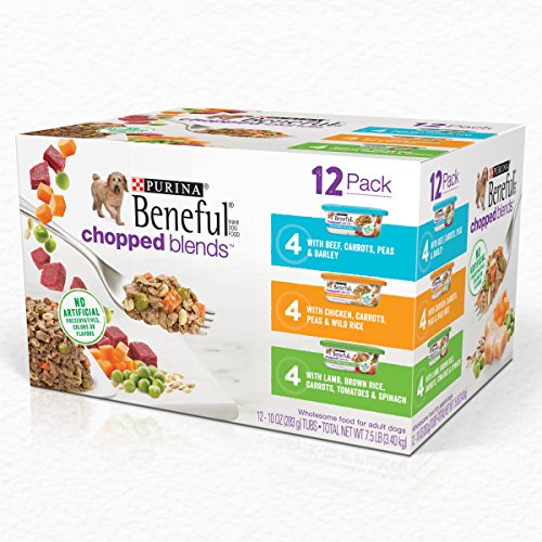 Product Cover Purina Beneful Wet Dog Food Variety Pack, Chopped Blends - (12) 10 oz. Tubs