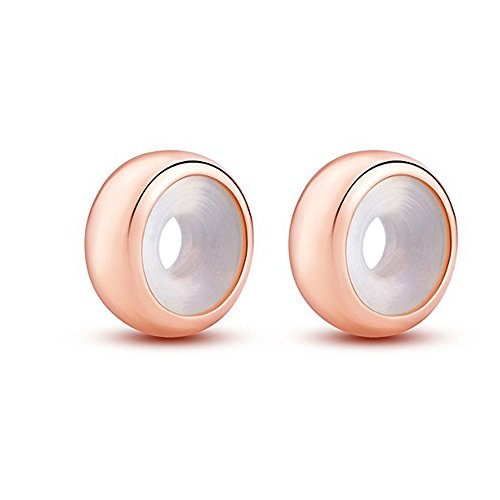 Product Cover Rose Gold 2pcs Rubber Charm Stopper Spacer Bead 925 Sterling Silver for Charm Bracelets