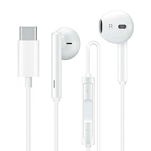 Product Cover Wissenschaft JP52 in-Ear USB C-Type Plug Headphones HD Stereo. Works with Phones which Do not Have 3.5mm Jack. (Type-C Plug, White)