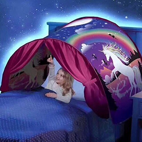 Product Cover Magical Dream Tent Portable Kids Pop Up Bed Tent Playhouse Starry Sky / Dinosaurs (Unicorn)
