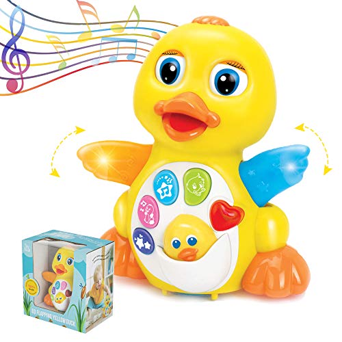 Product Cover ToyThrill Duck Toy - Best Musical Baby Toys for 1 Year Old Girl & Boy, Babies, Infant or toddler - Music, Light Up & Dancing Modes, 6 Singing Musical Songs - Awesome Baby Shower Gift (Yellow)