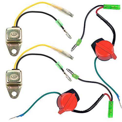 Product Cover Anzac (Pack of 2 Low Oil Alert Sensor and Engine Stop Switch for Honda GX120 GX160 GX200 GX240 GX270 GX340 GX390 5.5HP 6.5HP 8HP 9HP 11HP 13HP