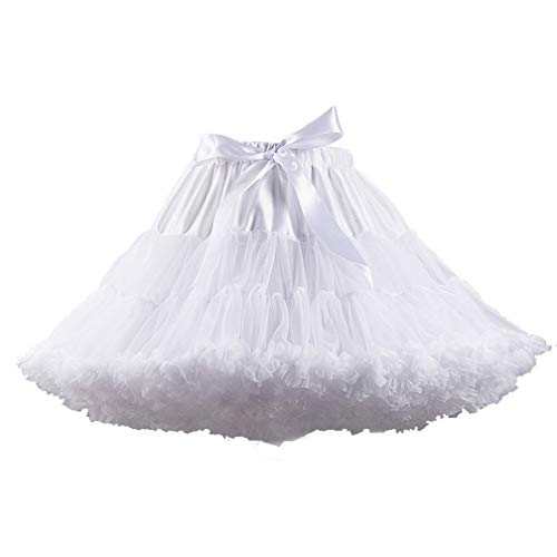 Product Cover Women's Elastic Waist Chiffon Petticoat Puffy Tutu Tulle Skirt Princess Ballet Dance Pettiskirts Underskirt