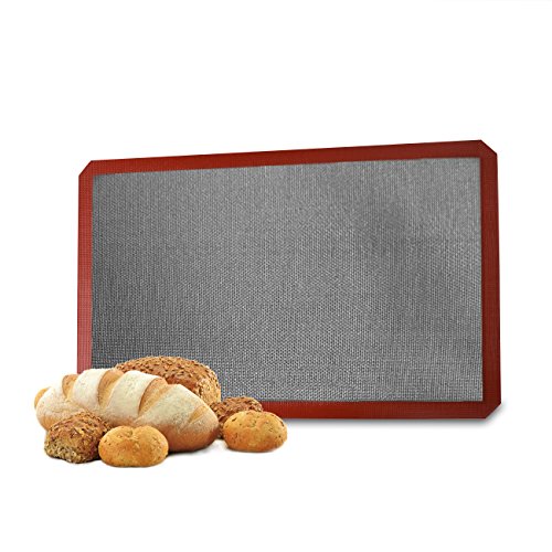 Product Cover Glitz Star Silicone Bread Baking Mat Non Stick Oven Liner Perforated Steaming Mesh Pad For Full Size Cooking Sheet,22.4X14.6inch