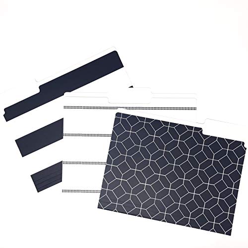 Product Cover Set of 9 Designer File Folders with a Smooth Matte Finish, 9.5 x 11.75 inches by Kahootie Co. (Navy Assorted)