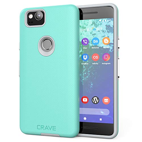 Product Cover Google Pixel 2 Case, Crave Dual Guard Protection Series Case for Google Pixel 2 - Mint/Grey