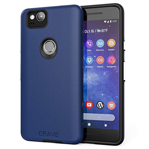Product Cover Google Pixel 2 Case, Crave Dual Guard Protection Series Case for Google Pixel 2 - Navy