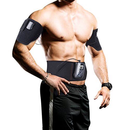Product Cover SUNMAS Electric Ab Belt for Women and Men - Effective Muscle Stimulator and Toner for Abs, Arms, Legs - Stimulation Belt Uses Bioelectrical Magnetic Waves and Chinese Acupuncture for Best Results