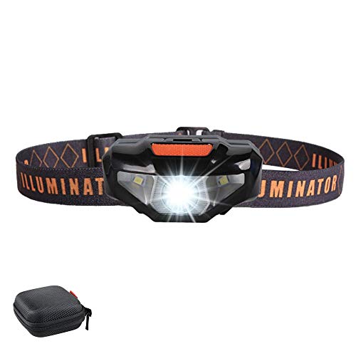 Product Cover LED Headlamp Flashlight with Carrying Case,COSOOS Head Lamp,Waterproof Running Headlamp, Bright Headlight for Adults,Kids,Camping,Night Jogging,Reading,Dog Walking,Runner,Only 1.6oz/48g(NO AA Battery)