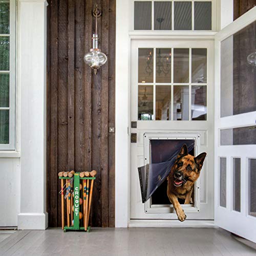 Product Cover Ideal Pet Products Designer Series Ruff-Weather Pet Door with Telescoping Frame, Super Large, 15