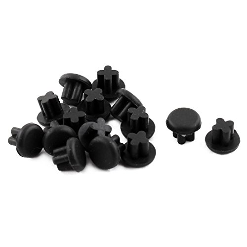 Product Cover uxcell Rubber Cell Phone Anti Dust 3.5mm Earphone Jack Ear Cover Stopper Cap 15pcs Black