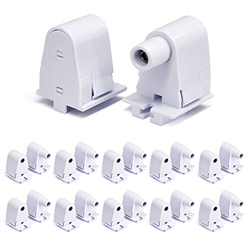 Product Cover (12-Pairs) JESLED Single Pin FA8 Tombstone - Non-Shunted T8/T10/T12 LED Socket Lampholder Base Holder for 8FT Fluorescent Tube Light, Retrofiting Bulbs Fixtures, Flameresistant Plunger, UL Listed
