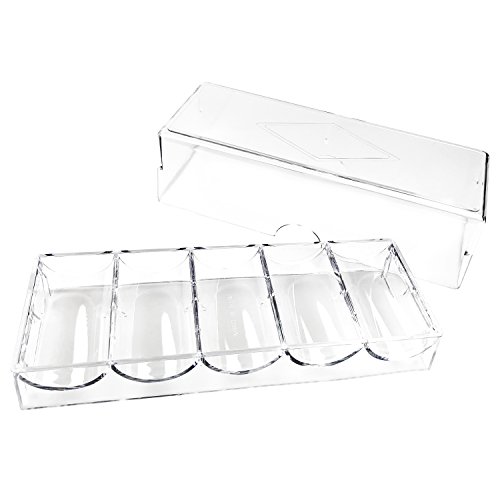 Product Cover YH Poker Clear Acrylic Poker Chip Tray with Cover-Holds 100 Chips ¡­