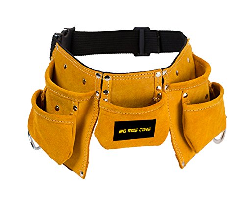 Product Cover Big Mo's Toys Tool Belt - Kids Brown Faux Suede Pretend Play Belt for Tools with Adjustable Strap