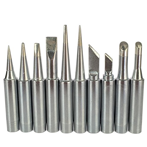 Product Cover 10X 900M Soldering Iron Tips for HAKKO 936,937,907 Atten, Quick, Aoyue, Yihua,Vastar,Sywon,Tabiger,SOAIY and X-Tronic Soldering Station (10 pcs Different)